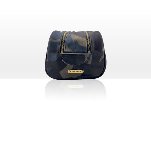 ATWATER Blue Camo Leather Dopp Kit