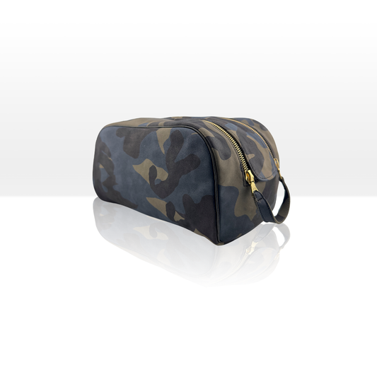 ATWATER Blue Camo Leather Dopp Kit