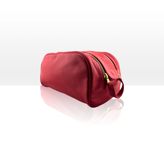 ATWATER Red Leather Dopp Kit